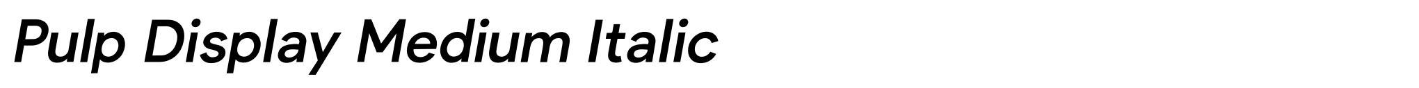 Pulp Display Medium Italic image